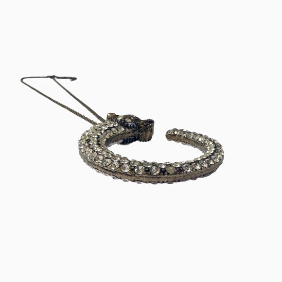 Samantha Wills Panther Crystal Crescent Necklace Brass Chain Old Money Boho Luxe - Picture 7 of 10